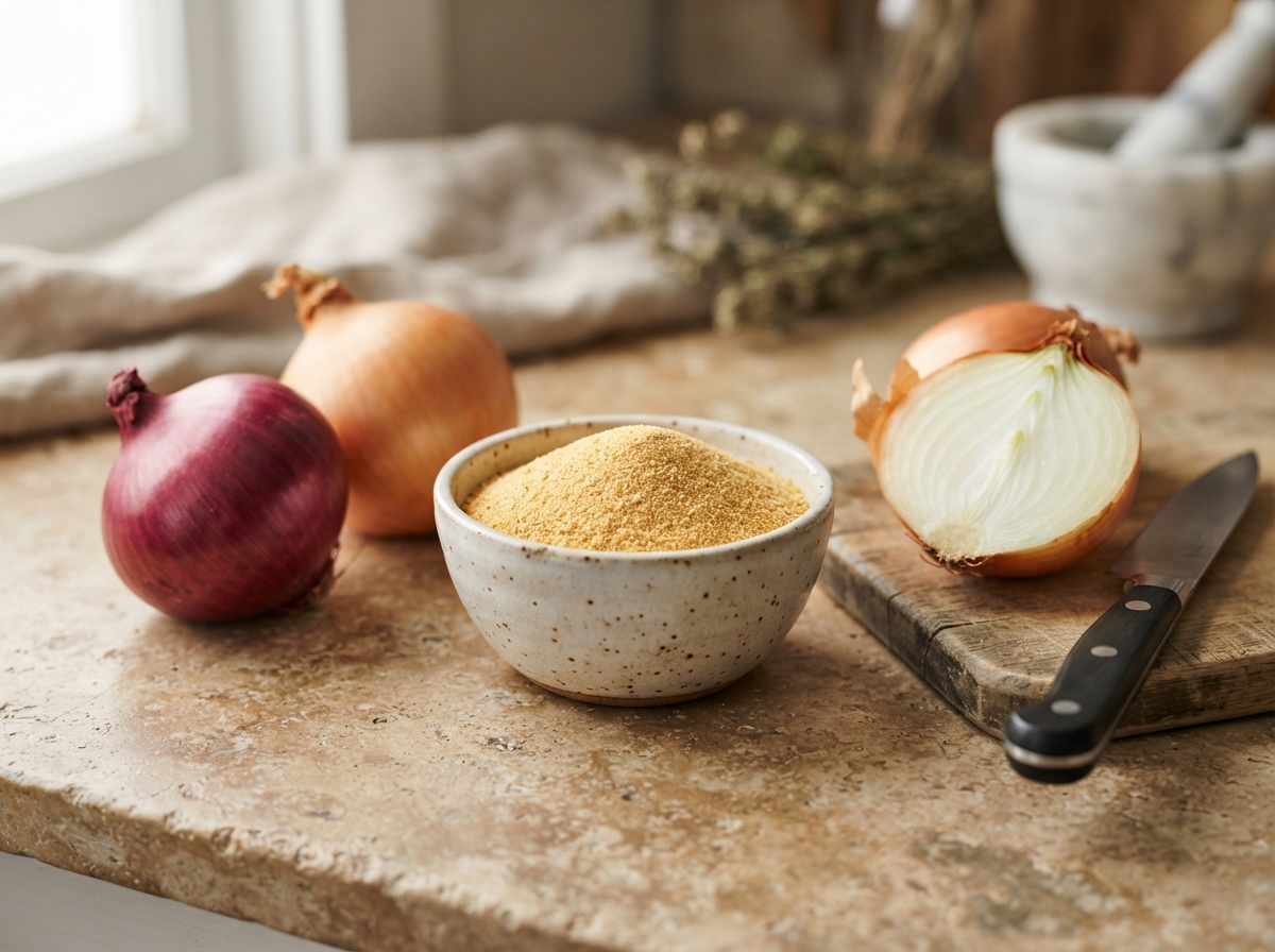 Onion powder and fresh onions